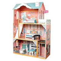 Картинка  Будиночок для ляльок Bambi MD 1429 (33*82*121 см, дерево, 3 поверхи, кімнати, меблі, балкон) магазин cd-market