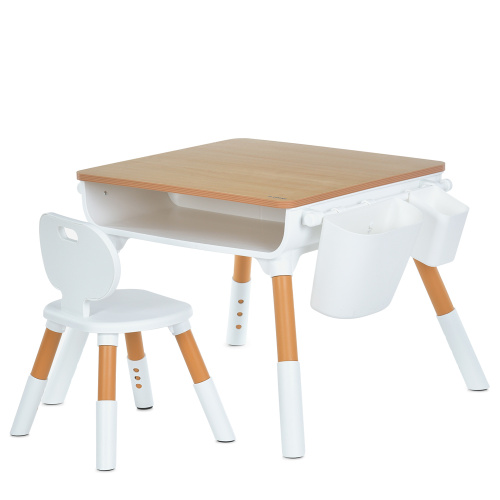 Дитячий столик Bambi ME 1203-13 (стілець, 2 ящичка, поличка, пластмаса, стіл: □64*71 см, ↑49-57 см, стілець: □33*34 см, ↑45-49 см, сидіння: ↑28-32 см)