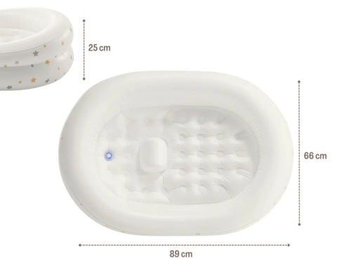 Дитяча надувна ванна Intex 48523 «Зіркочка» (25*66*89 см, надувне дно, насос, серія: Kidz Air Mattress) фото 9
