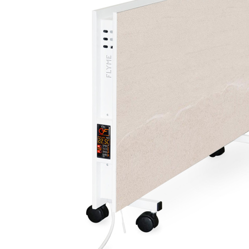 Електрична інфрачервона керамічна панель (обігрівач) EraFlyme C2/1200P (1.2 kW, 22 кв.м., бежева, клімат-контроль, двостороння, колеса, 6*45*90 см.) фото 5