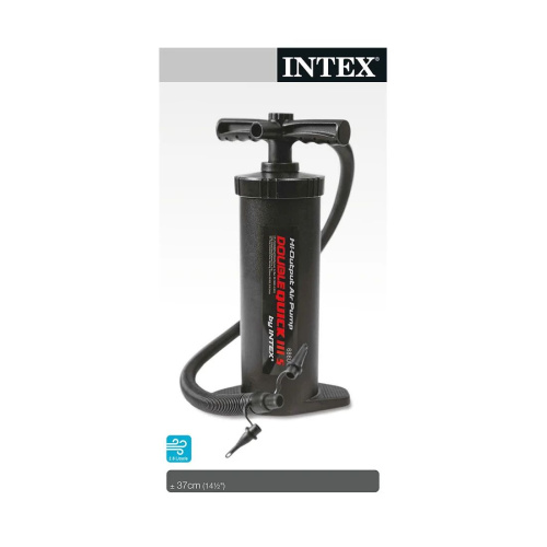 Насос ручний Intex 68605 «Double Quick III S Hand Pump» (об'єм: 2.8 L., висота: 37 см., 3 насадки, шланг 1 м., надування/зування) фото 5