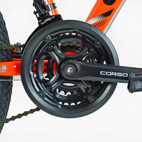 Велосипед Спортивний Corso «GRAVITY» 24" дюйми GR-24763  рама алюмінієва 12’’, обладнання Shimano 21 швидкість, зібран на 75% фото 5