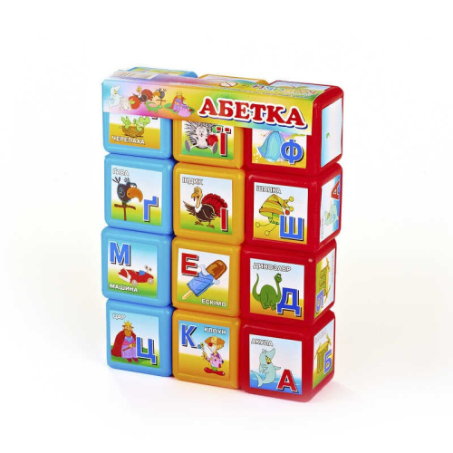 Кубики "Абетка 12 шт" укр. 06042 (24) "M Toys"