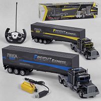 Трейлер на радіокеруванні 666-653 А 2 види, світло, акумулятор 4.8 V, в коробці