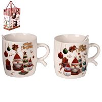 Чайний набір новорічний "Christmas" 4пр/наб 200мл (2 чашки з ложками) Stenson R34139