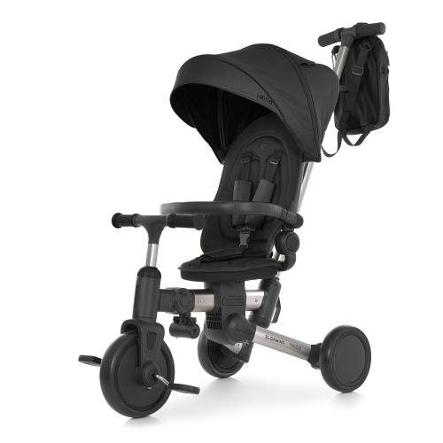 Велосипед дитячий триколісний El Camino ME 1226 Night Black «TRIGO» (колеса: передні Ø8.7"/задні Ø6.8"/EVA, рама: алюм., батьк. ручка, до 25 кг)
