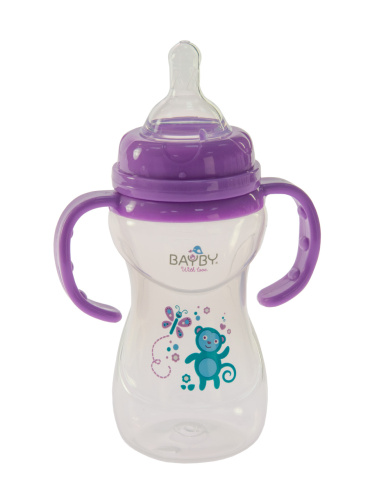 Картинка  Бутылочка для кормления Bayby BFB6107 240ml 6м+ фиолетовый от магазина cd-market
