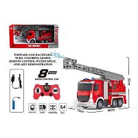 Спецтехніка на радіокеруванні A 8863-101 “Пожежна машина”, акум. 3.7V, пульт 2.4 GHz, гумові шини, USB-кабель, масштаб 1:12, підсвічування, бризк
