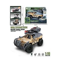 Машина JS 207 A автоматична вібрація дула, масштаб 1:16, підсвічування, інерція, на батарейках, рухома башта з тріскачкою, в коробці