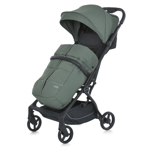 Коляска дитяча прогулянкова El Camino ME 1118 MUSE Khaki Green (колеса 5,7"/6,5"/EVA, бампер, ремінь, футкавер, навіс, кошик, автоскладання) фото 8