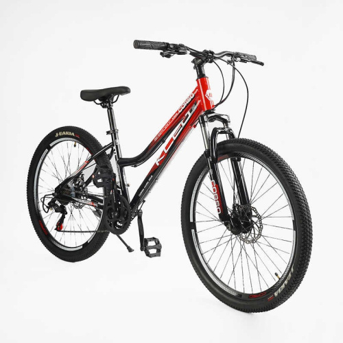 Велосипед двоколісний спортивний Corso KL-26011 «Kleo» (колеса Ø26"/гума, рама: 15"/сталь, швидкостей: 21, обладнання Saiguan) фото 2