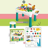 Столик з конструктором 6787-119 124 деталі, стіл, стілець, 2 кошики, в коробці