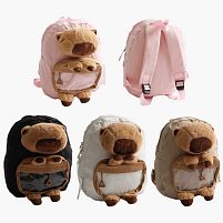 Рюкзак M 18432 ВИДАЄТЬСЯ ТІЛЬКИ МІКС ВИДІВ, “Капібара”, 1 відділення, 3 кишені, в пакеті