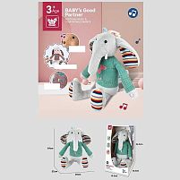 М`яка іграшка 330 K-O “Слоник”, підсвічування, звуки, мелодії, фрази англійською, музика, в коробці