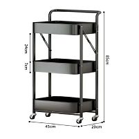 Етажерка на колесах 3яр 45*29*85см Stenson WW01358-BL
