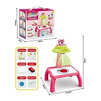 Столик з проєкторм ZF 1004 C на батарейках, герой, підсвітка, диски, фломастери, в коробці