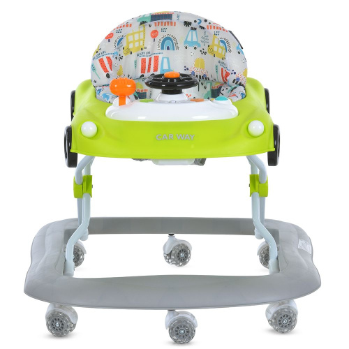 Ходунки дитячі El Camino ME 1216 Green-Gray (колеса: 8 шт, стопори: музика, світло, кермо, рухомі детал, зелений/сірий) фото 4