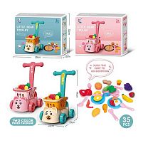 Каталка 998-4 2 види, 30 елементів, кошик з продуктами, в коробці