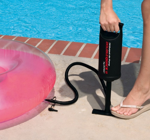 Насос ручний Intex 68614 «Double Quick II Hand Pump» (об'єм: 1,7 L., висота: 29 см., 3 насадки, шланг 1 м., надування/зування) фото 10