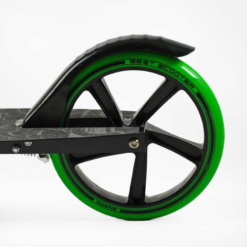Самокат двоколісний "Best Scooter" SH-50730 "SHARK", з ручним гальмом, затискач керма, колеса PU - 20 см, 1 амортизатор, в коробці фото 6