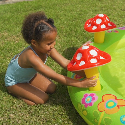 Дитячий надувний ігровий центр Intex 57154 «Під водою» (104*180*290 см, два басейна 206+175 л, гірка, фонтан, навіс, ненадувне дно, до 81 кг) фото 3