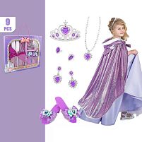 Набір прикрас SP-P 06 A туфельки, корона, сережки, намисто, каблучка, накидка, в коробці