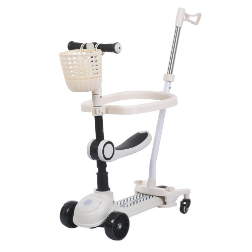 Картинка  Самокат-беговел триколісний iTrike JR3-141-5-W (колеса: передні Ø4,33"/заднє Ø3,15"/PU, рама: алюміній, сидіння, бампер, батьк. ручка, до 25/50 кг) от магазина cd-market