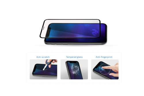 Захисне скло 2E Basic для Apple iPhone 12 / 12Pro (6.1 "), 2.5D FCFG, black border (2E-IP-IP6.1-SMFCFG-BB) фото 5
