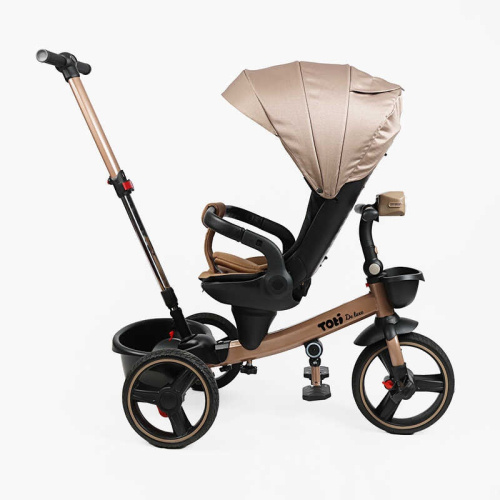 Велосипед дитячий триколісний Toti 6140-5 (колеса: переднє Ø10"/задні: Ø8"/PU, рама: сталь/складна, батьківська ручка, навіс, музична фара, до 25 кг) фото 2