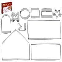 Вирубки кондитерські для тіста та печива "Пряниковий будиночок 3D" 10шт/наб 18*25см Stenson R91866