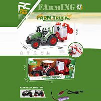 Трактор на радіокеруванні 2688 F 2 кольори, акумулятор - 3.7 V, пульт - 27 MHz, навісе обладнання, підсвічування, їде вперед-назад, повертає, USB