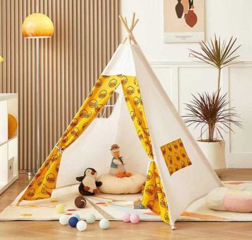 Дитячий ігровий намет-бдудиночок X-Toys K 2116 «Вігвам» (120*120*135 см, вхід на зав'язках)