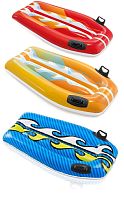 Плотик дитячий надувний для плавання Intex 58165 «Серфінг» (62*112 см, 3 кольори, ручки, вік 3+, до 30 кг)