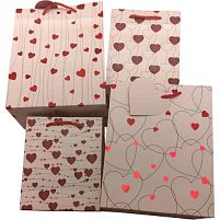 Пакет подарунковий паперовий S "Hearts" 18*23*10см Stenson R40820-S