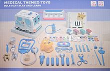 Набір лікаря 839-022 (60 елементів, карета швидкої допомоги, розмір: 21х14.5х15 см, підсвічування, звук, англійською мовою, стетоскоп, інструменти)