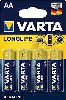 Картинка  Батарейка VARTA LONGLIFE AA BLI 4 ALKALINE (04106101414) магазин cd-market