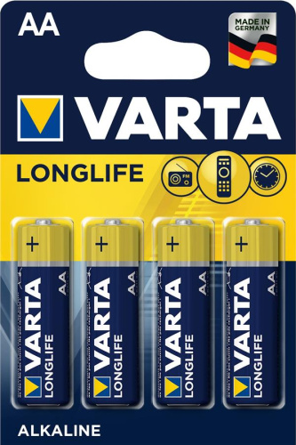 Картинка  Батарейка VARTA LONGLIFE AA BLI 4 ALKALINE (04106101414) от магазина cd-market