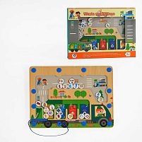 Дошка логічна C 64652 “Сортування сміття”, магнітна гра, в коробці