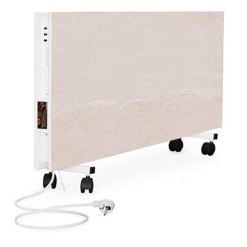 Електрична інфрачервона керамічна панель (обігрівач) EraFlyme C2/1200P (1.2 kW, 22 кв.м., бежева, клімат-контроль, двостороння, колеса, 6*45*90 см.)