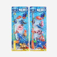 Риболовля 5823 AB 2 види, магнітна, вудочка з котушкою, 6 рибин, на листі