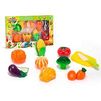 Набір продуктів “Кулінарна фантазія” 77820 "WToys", 18 елементів, овочі на липучках, дошка для нарізання, ніж, в коробці