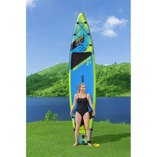 Надувна дошка для серфінгу (SUP-борд) Hydro Force Aqua Excursion 12.6' BestWay 65373 (15*79*381 cм., весло, ліш, насос, сумка, до 120 кг.) фото 13