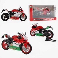 Мотоцикл BG 61-477 "Мото Експерт", 2 види, металопластик, масштаб 1:12, прогумовані колеса, підсвічування, звук, амортизація, платформа,в короб