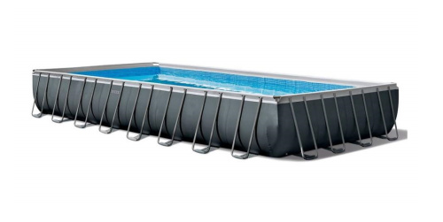 Каркасний басейн Intex 26378 (132*488*975 см. об'єм: 54368 л. пісочн.фільтр-насос 10000 л/г. хлороген. 11г/г, драбина,тент,підстилка,сітка,Ultra XTR) фото 3