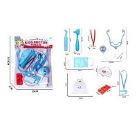 Набір лікаря A 80-3 фартух, стетоскоп, медична маска, пінцет, пластина з таблетками, в пакеті