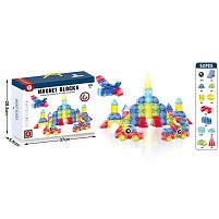 Конструктор магнітний HD 142 A 52 деталі, магнітні очі, різні фігури, в коробці