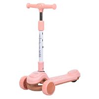 Картинка  Самокат триколісний iTrike 506-pink «Maxi Big» (колеса: передні Ø4.33"/заднє Ø3.15"/PU, рама: пластик, підсвітка, до 25 кг) магазин cd-market