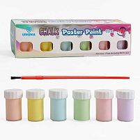 Крейдові фарби C 72041 6 кольорів, пензлик, в коробці