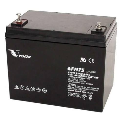 Картинка  Аккумуляторная батарея Vision FM 12V 75Ah (6FM75-X) от магазина cd-market