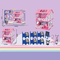 Будиночок з героями YQ 569 розміри будиночка: 31,5х31х40 см, 2 поверхи, меблі, 5 фігурок героїв, в коробці